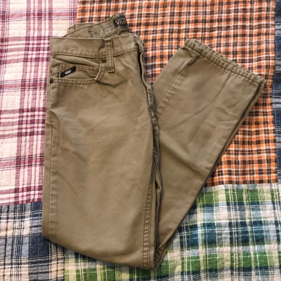 boys khaki vans